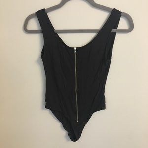 Love Culture black bodysuit with front zipper